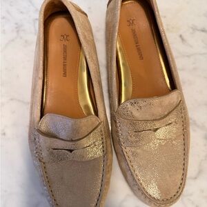 Johnston & Murphy Metallic Gold Loafers